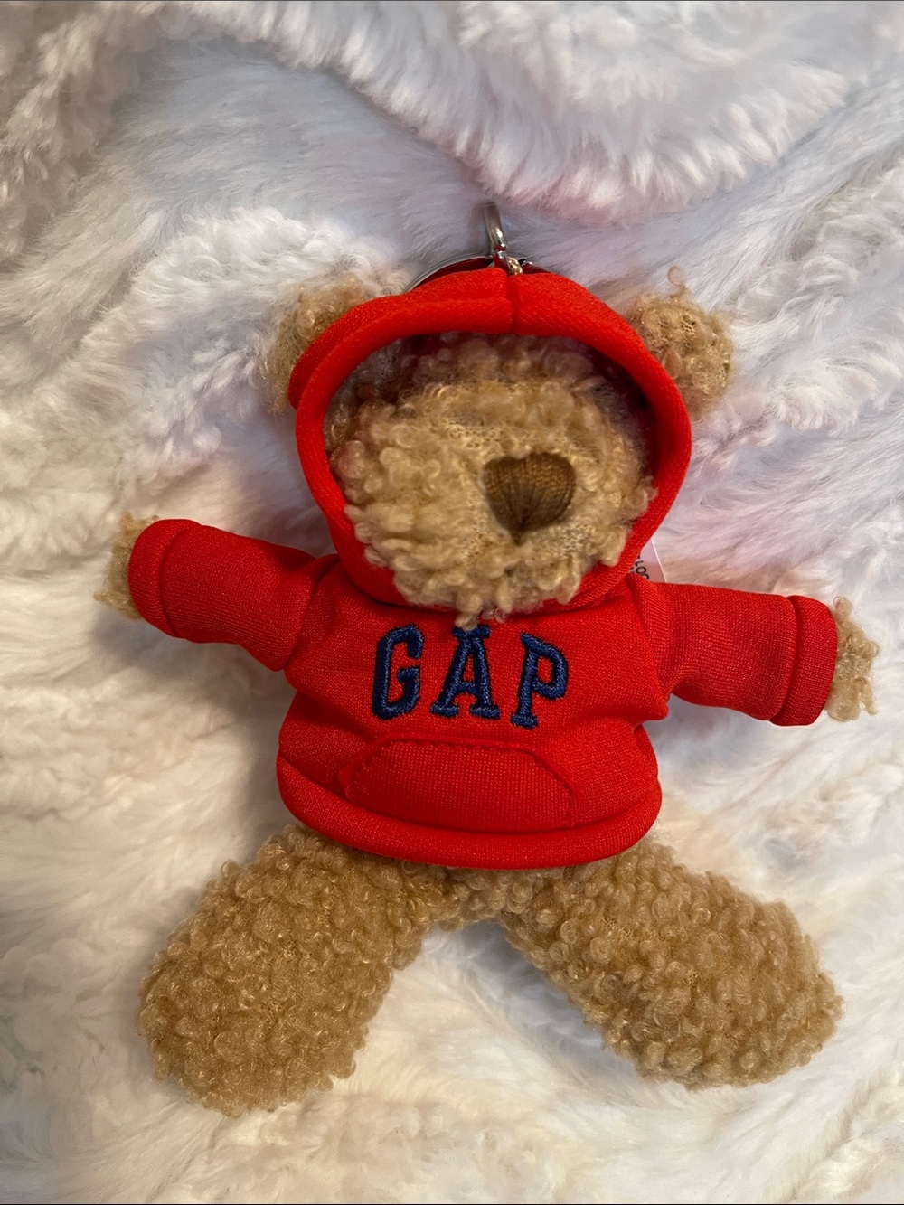 NWT GAP Red Hoodie Plush Bear Bag Charm - Picture 16 of 16